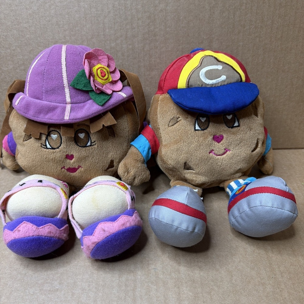 Gund Famous Amos Mascot Chip & Cookie Plush Set Stuffed Animal Toys